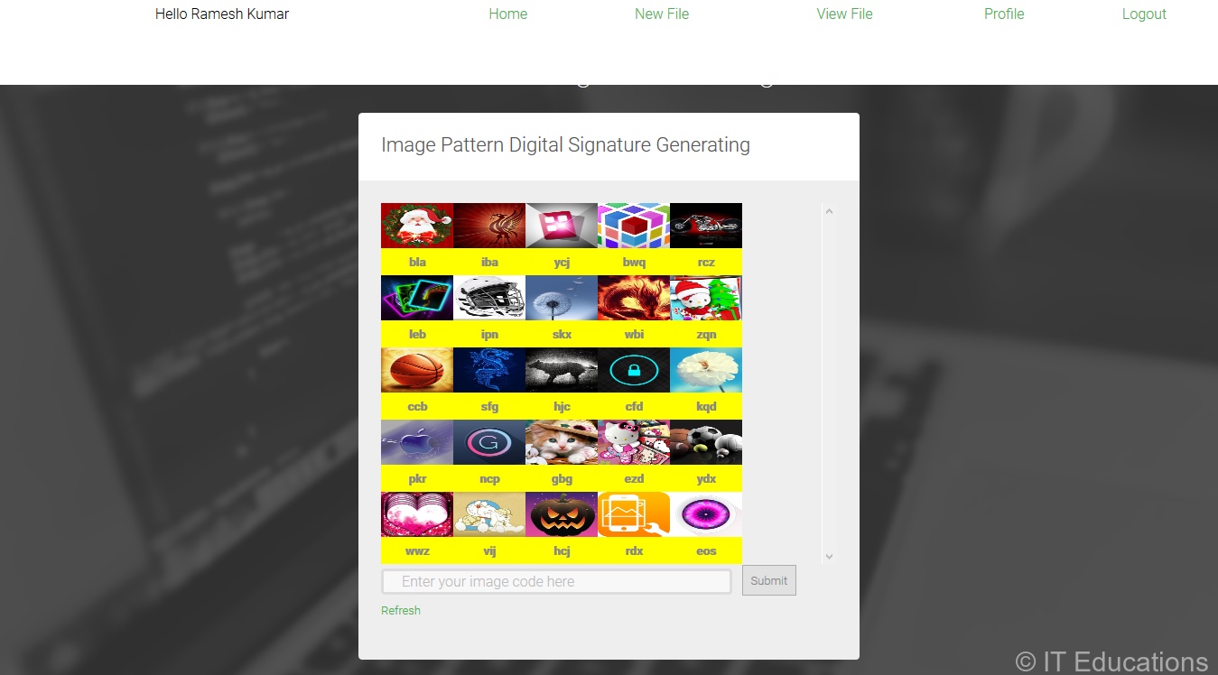 Engineering Project Maker in Nagpur - Image Password Project
